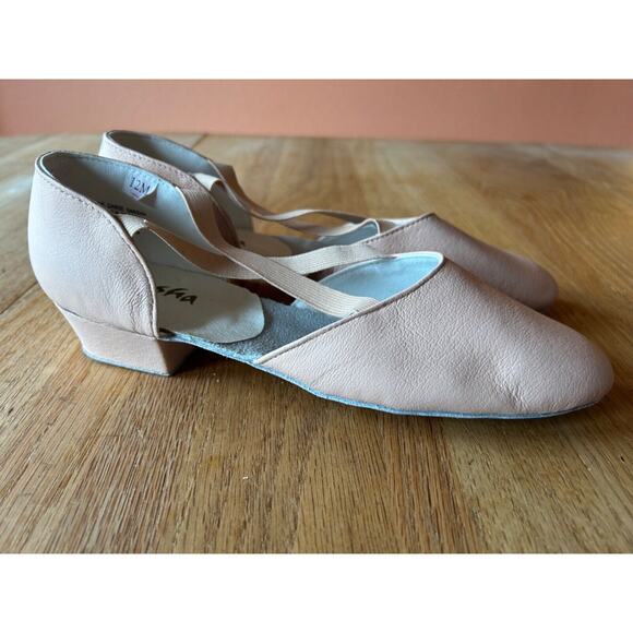 Sansha Alba Leather Ballet Teaching and Character Shoes Pink 12M TE8 New US 9 - Picture 2 of 6